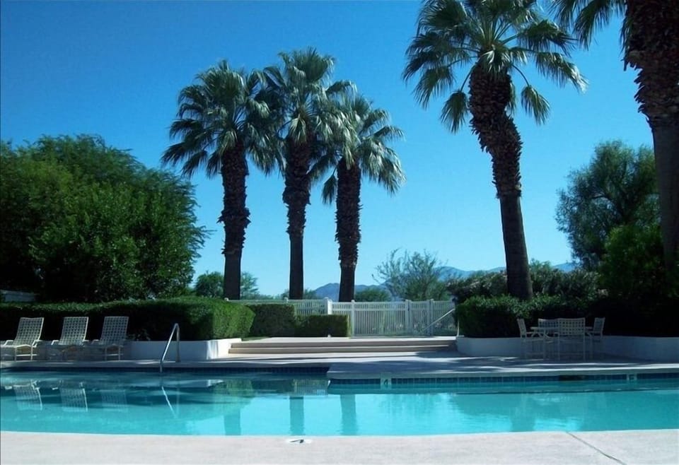 Tropical pool just steps from the condo.