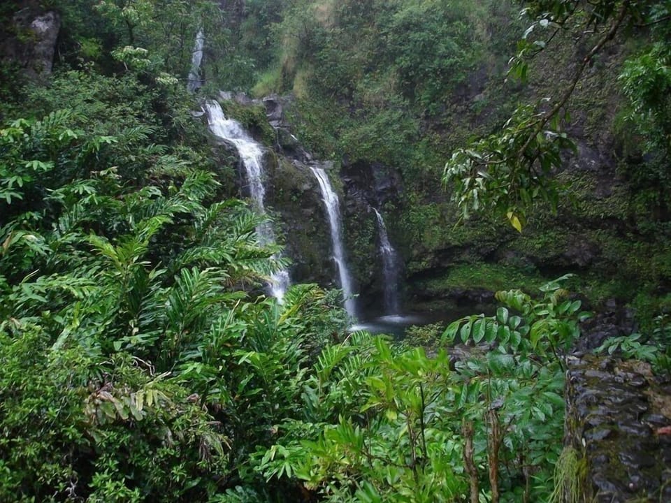 Waikani Falls along the Road to Hana drive