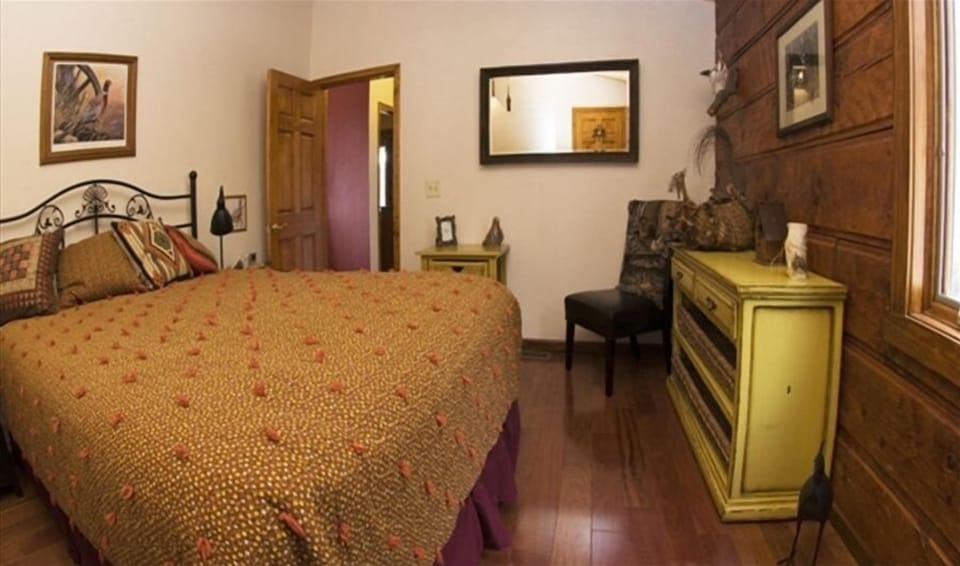 The bird room bedroom. You'll see why when you enter.