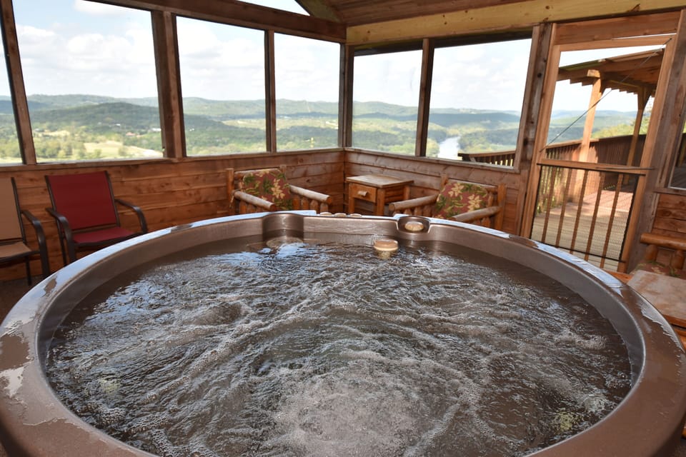 16 x 16 Screen In Sun Room with Hot Tub for 6 and incredible view