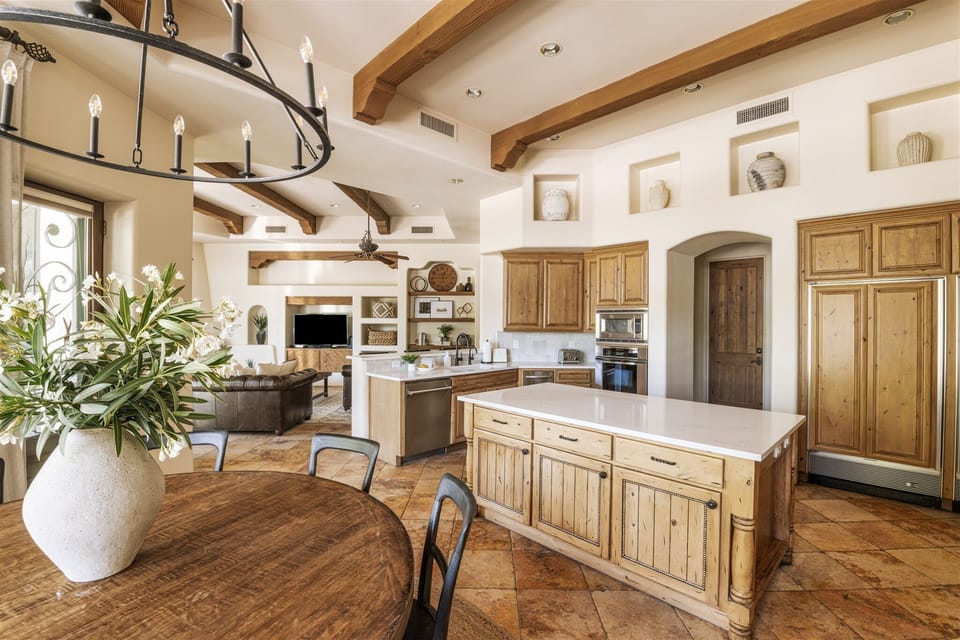 High end appliances throughout the expansive kitchen