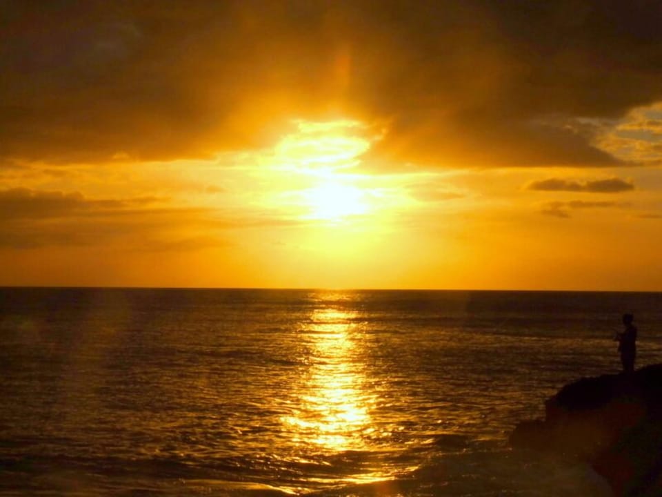 Sunset from secluded lagoon