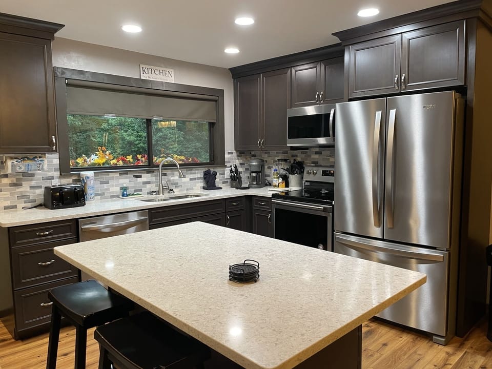 Kitchen fully remodeled with all new stainless steel appliances