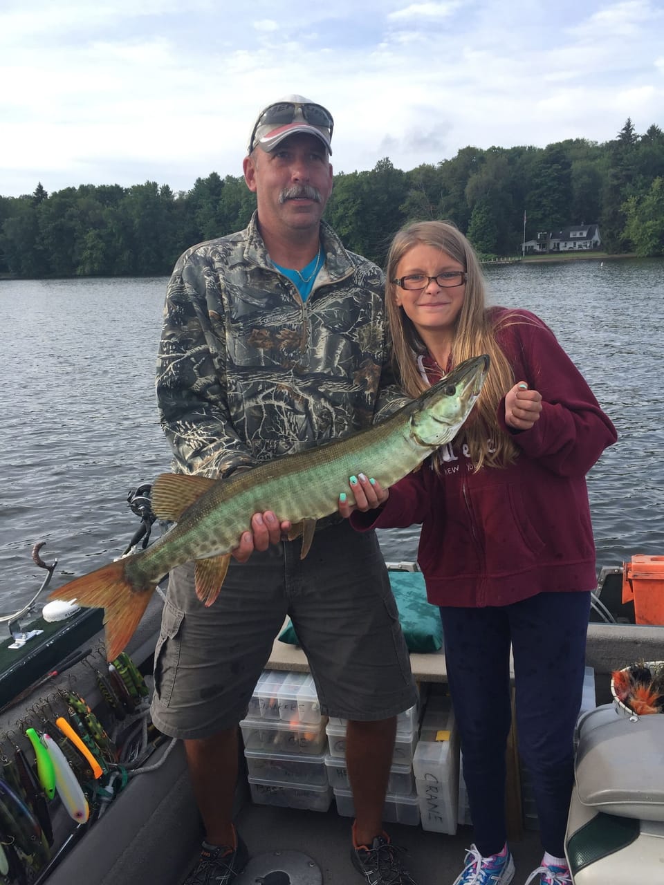 Muskie fishing with our guide-MIKE!!