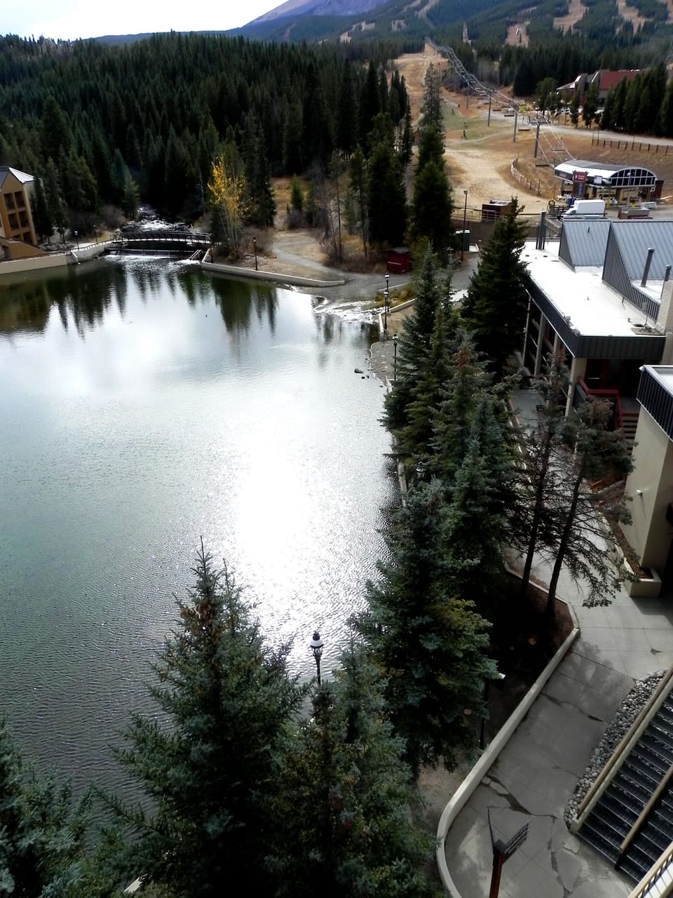 Showing one of the paths to the lift - direct access from the building