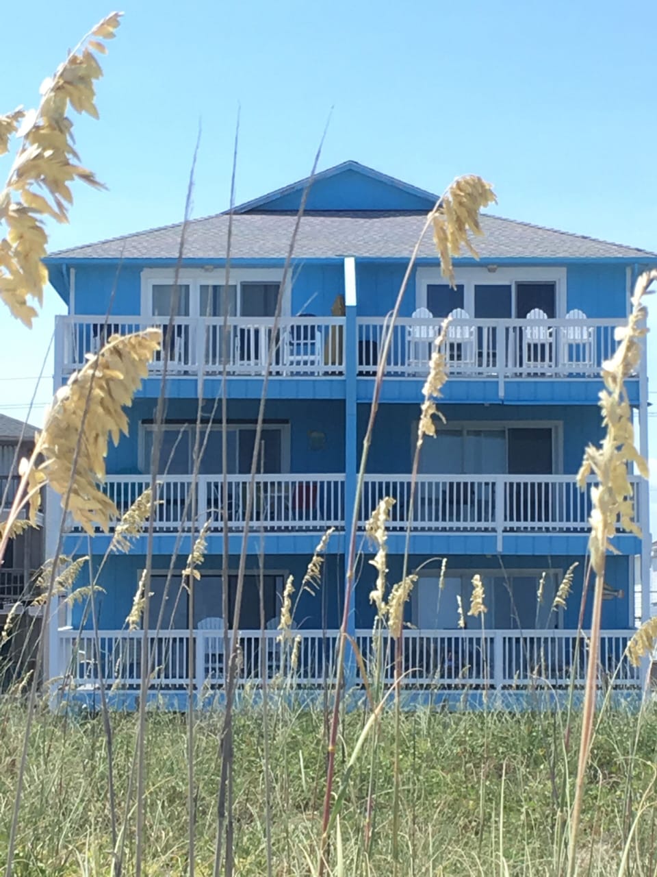 Condo from the beach , top floor on the right