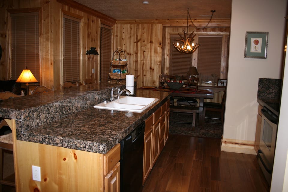 kitchen and dining room
