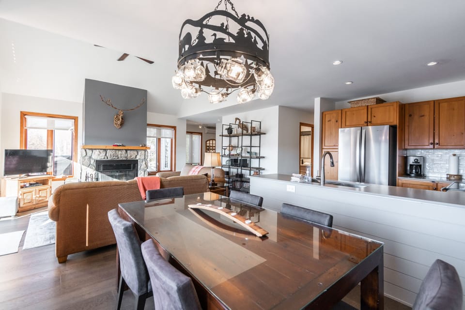 Main floor. Living, dining and kitchen