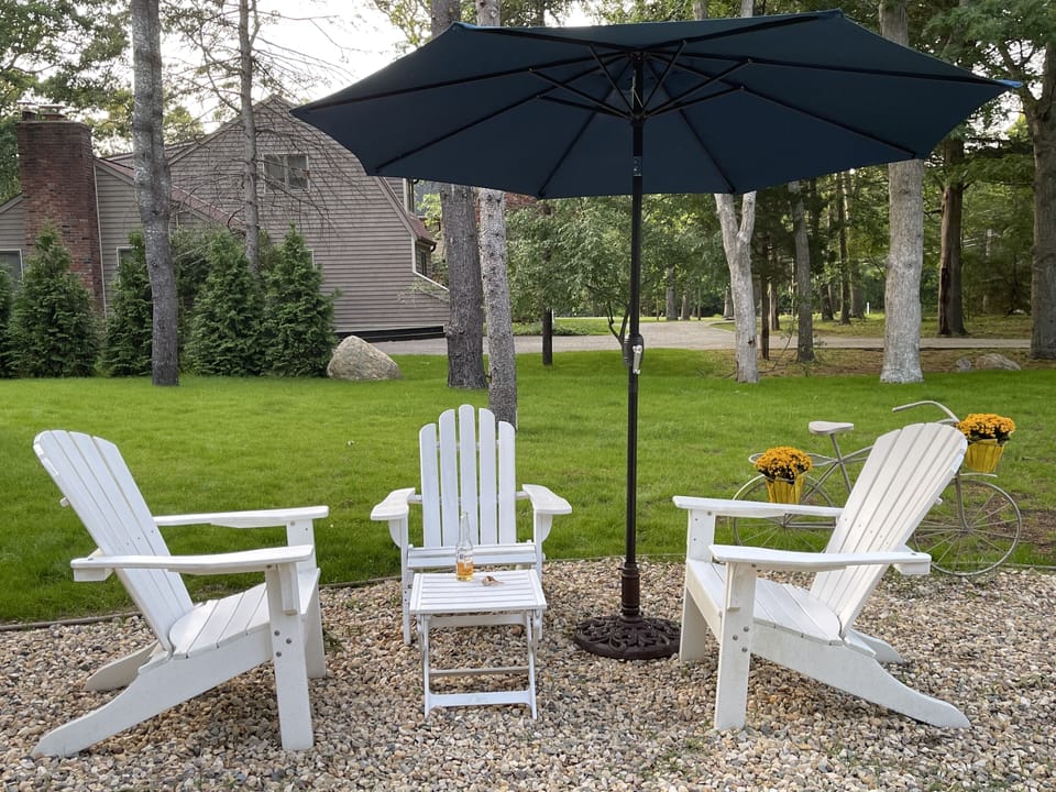 Relaxation area set up outside!