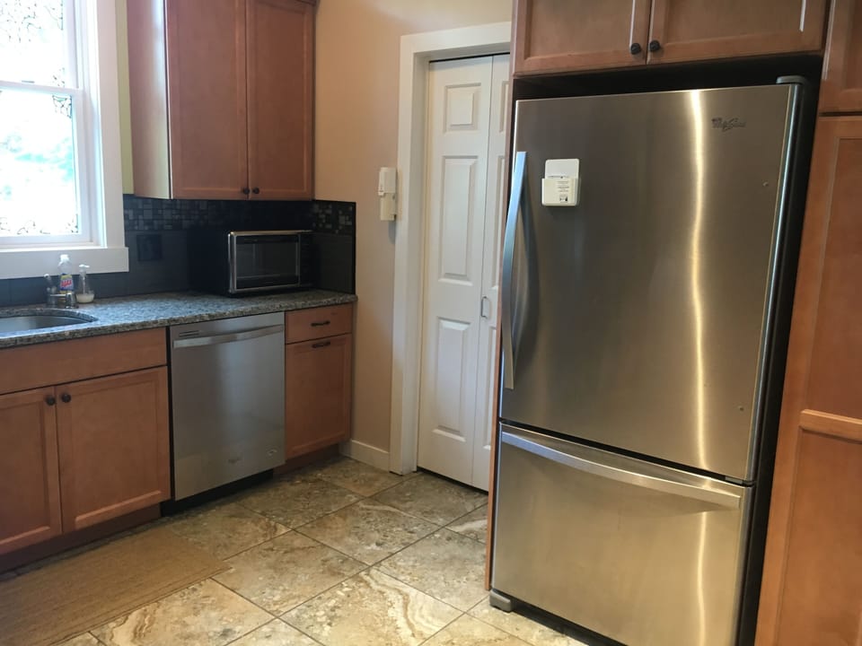 Kitchen and door to laundry room.
