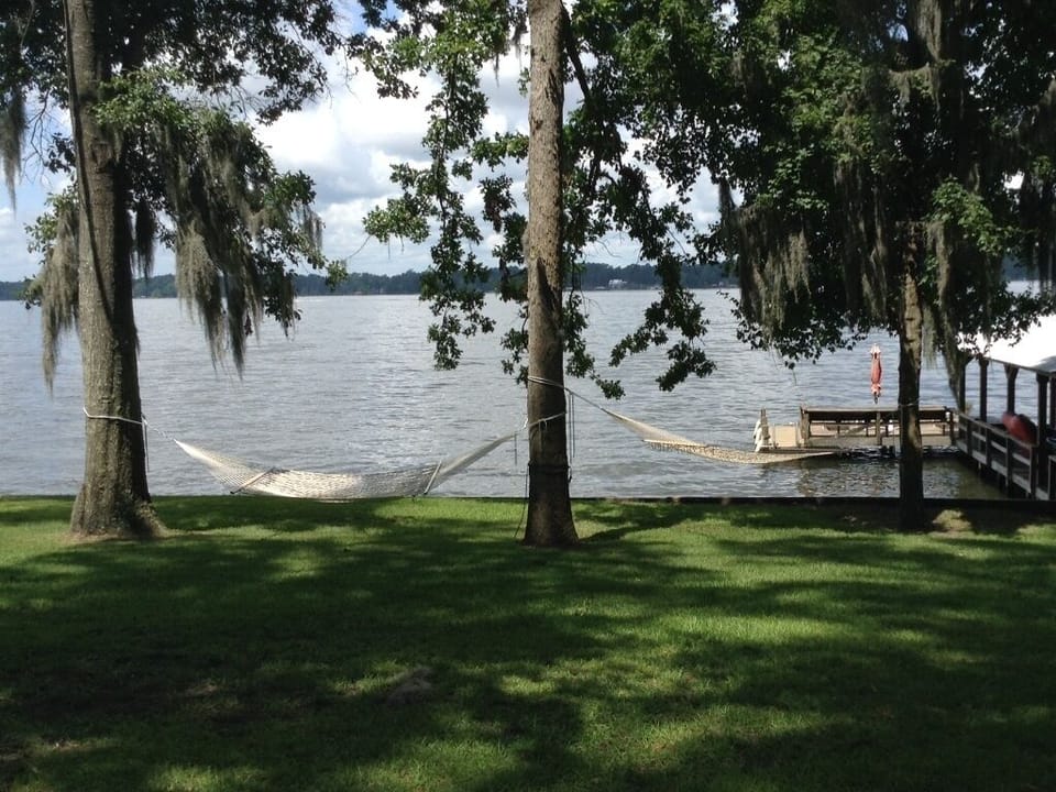 Relax and nap or read a good book in the 
hammocks!