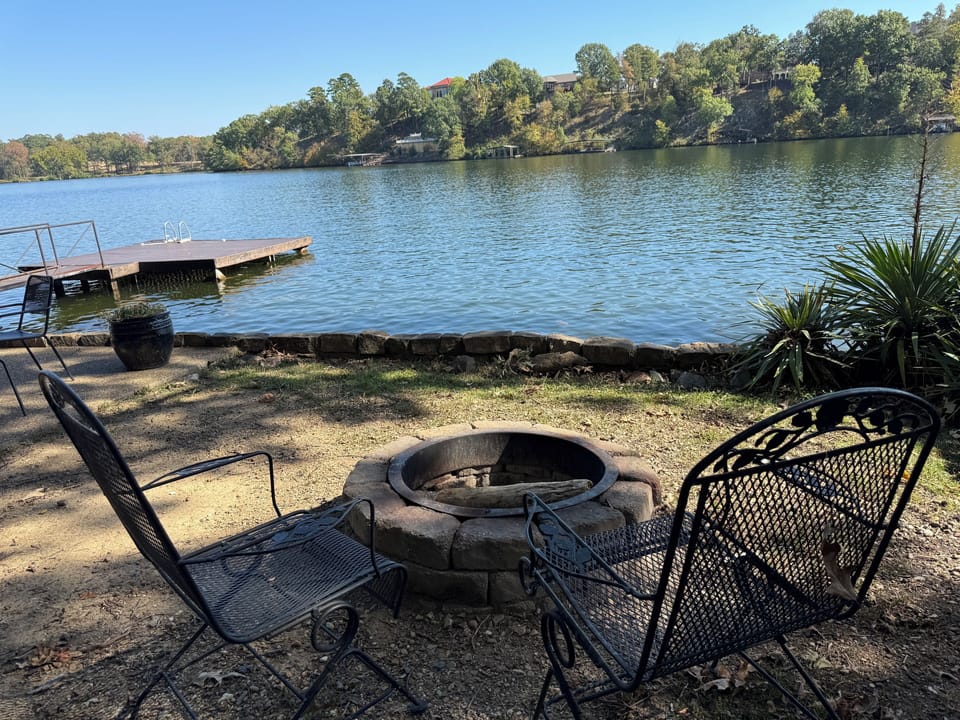 Lakeside fire pit