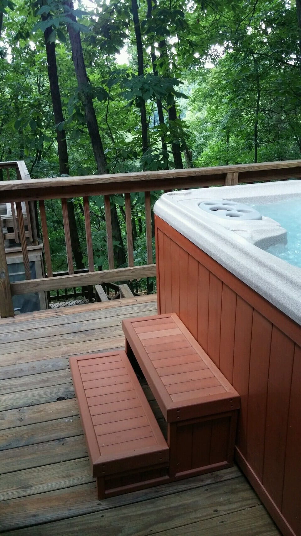 The year round views from the hot tub are absolutely spectacular.