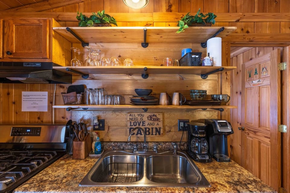 Enjoy a home cooked meal in the cabin. We provide everything but the food!