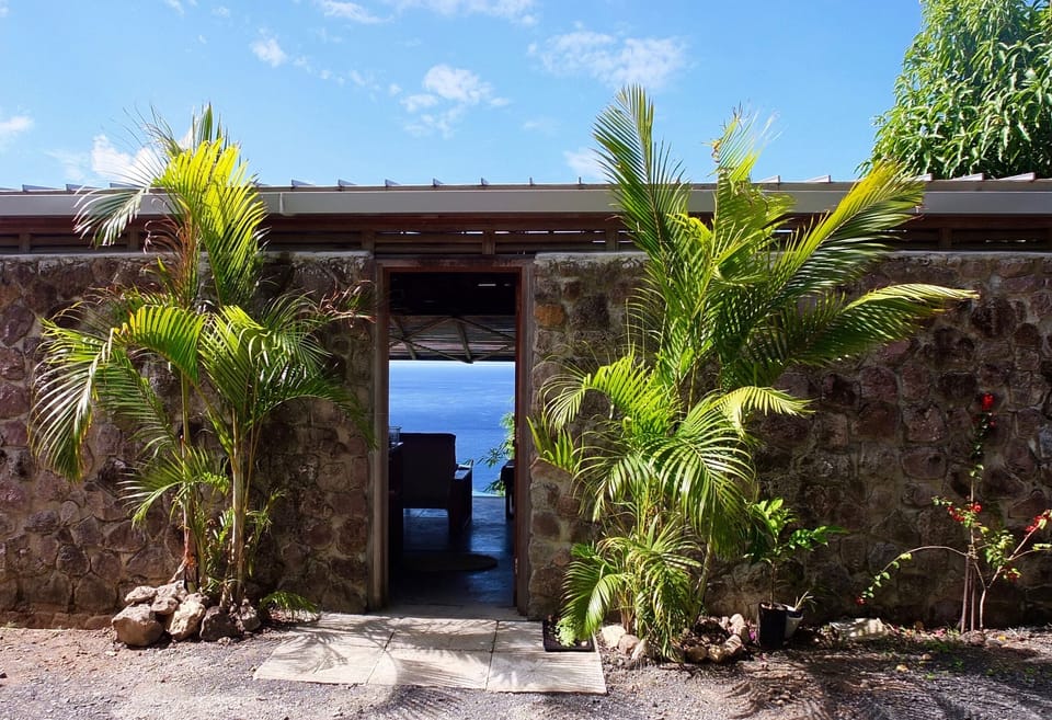 The entrace to The Lodge, Cosmos St Lucia