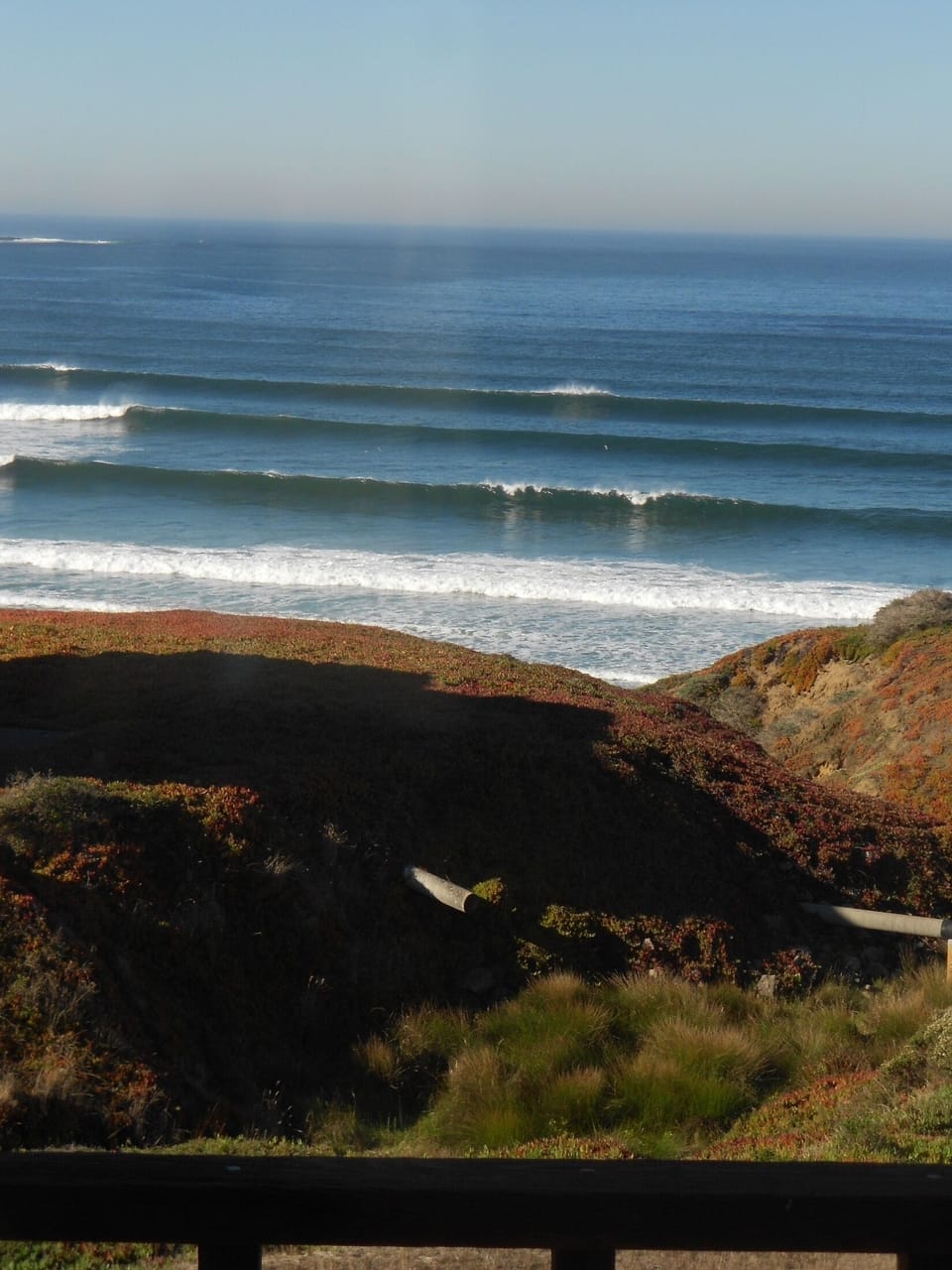 Beach and surf view from house.