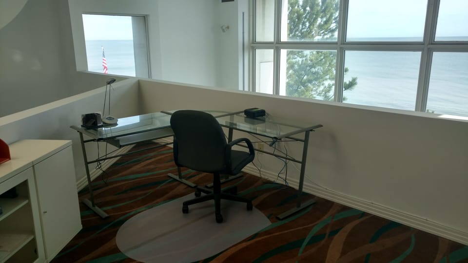 Try and do work from this office -hard with such a good view