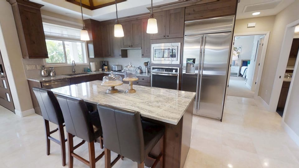 Prepare delicious island inspired meals in the gourmet kitchen