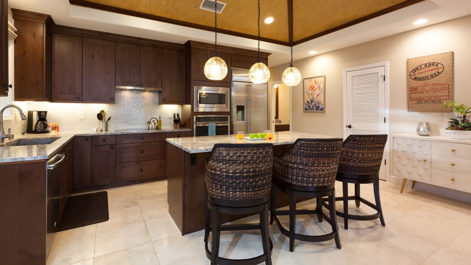 Gourmet Kitchen with additional island seating