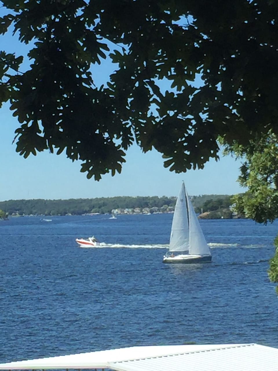 Boating at the lake near the condo