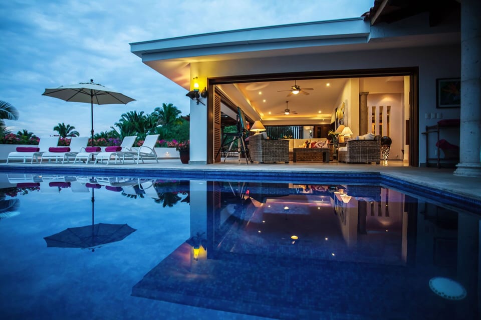 View Infinity Pool to Living Room 