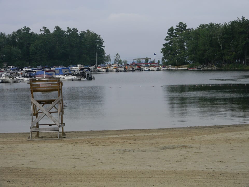 A small portion of Point Sebago beach area