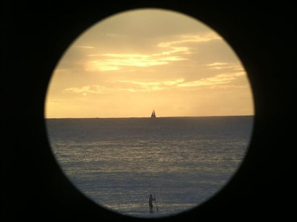 View through the Spyglass telescope on the deck.  Imagine what you can see...