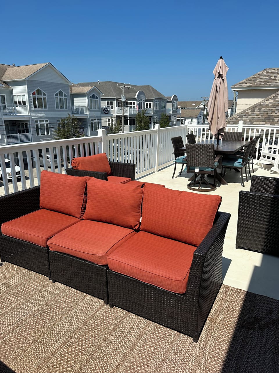 Fully furnished large sun deck