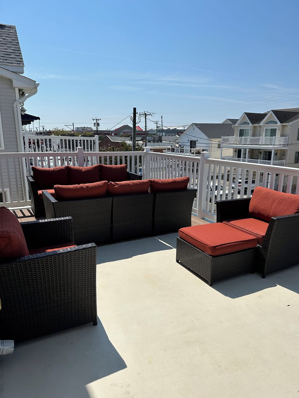 Fully furnished large sun deck