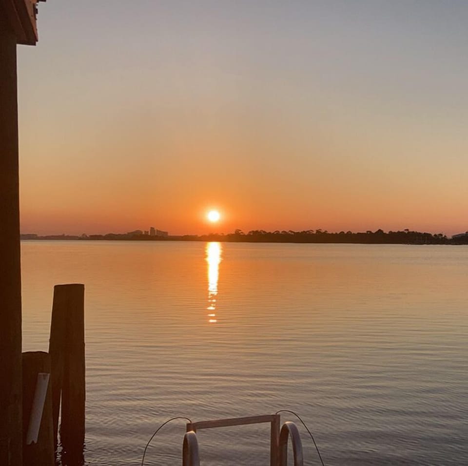 Sunrise over the water