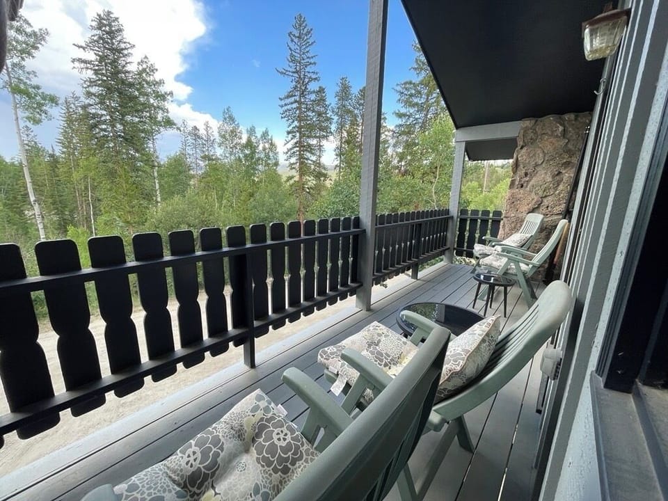 Front deck summertime view toward the continental divide
