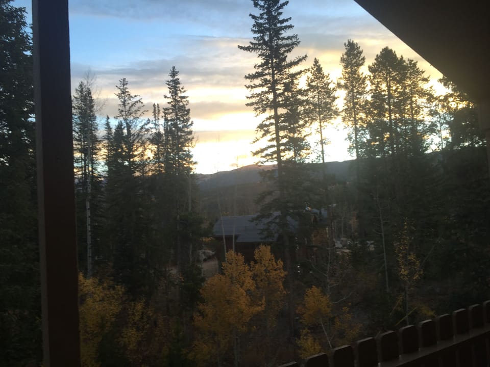 Sunrise continental divide views on the front deck