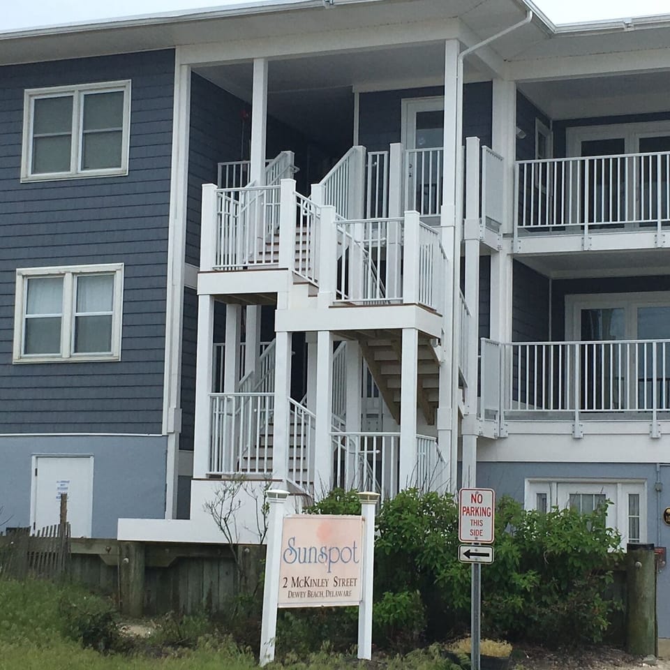 Sunspot Condominium.  Unit 104, Second level end unit on the left of stairwell