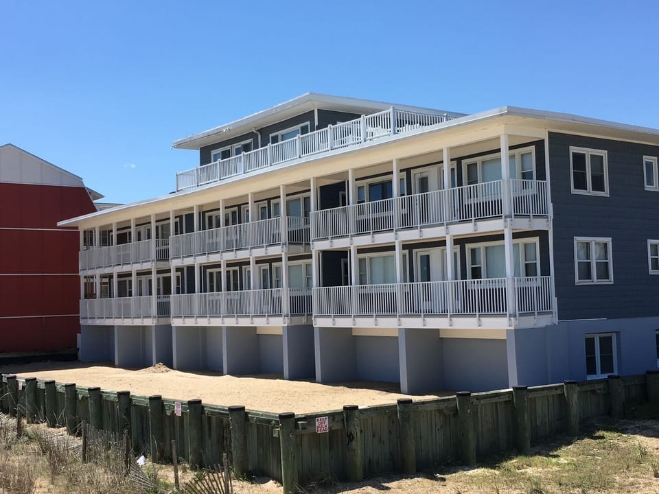 Salty Kiss Seaside, end unit on second level (first condo level)