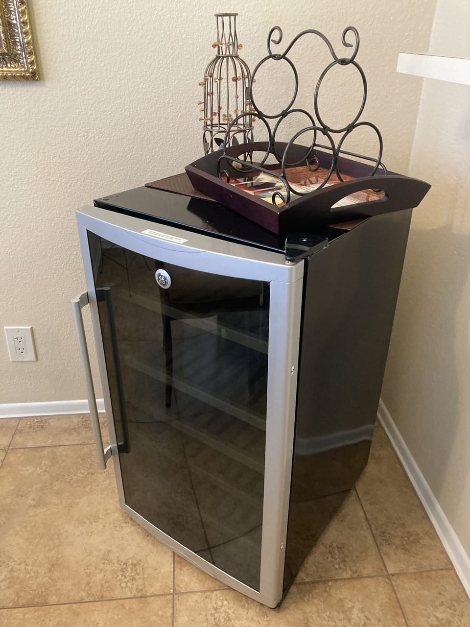 Wine/beverage refrigerator 
in kitchen nook
