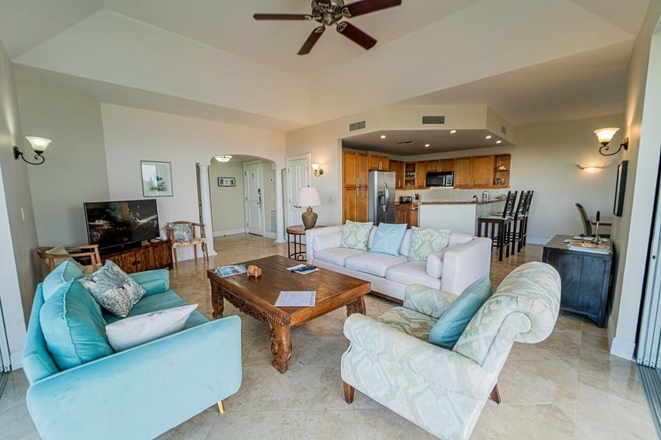 Comfortable living area with plenty of seating for you and your guests