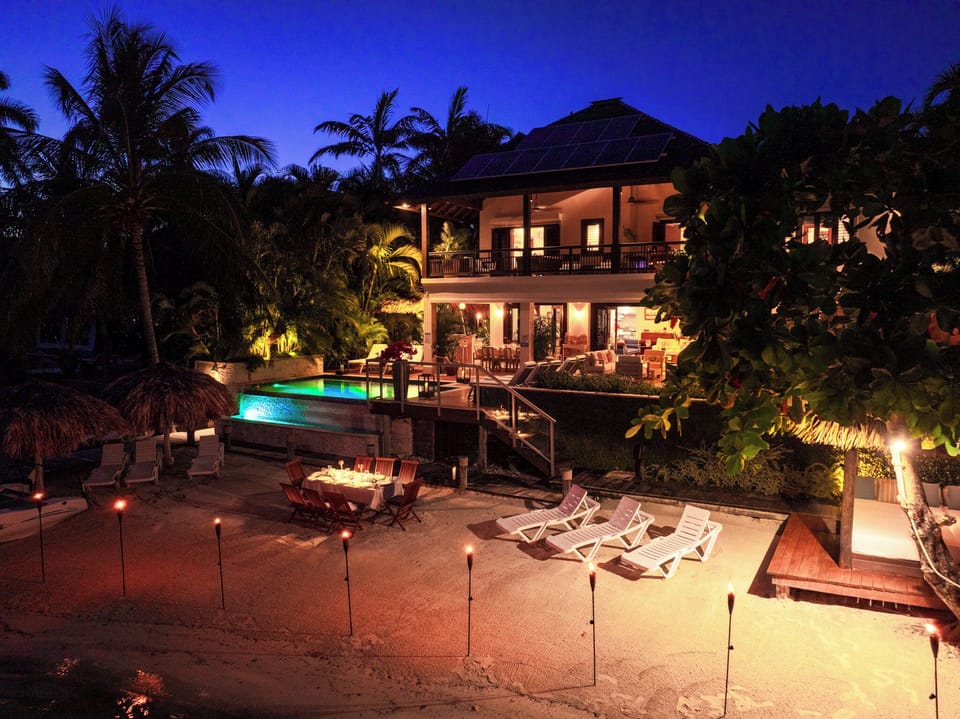 Villa at night