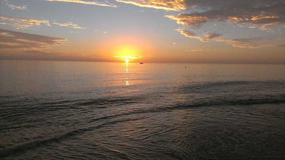 Beach at sundown