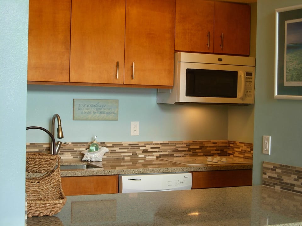 New kitchen with granite countertops, new cabinets and new appliances. 