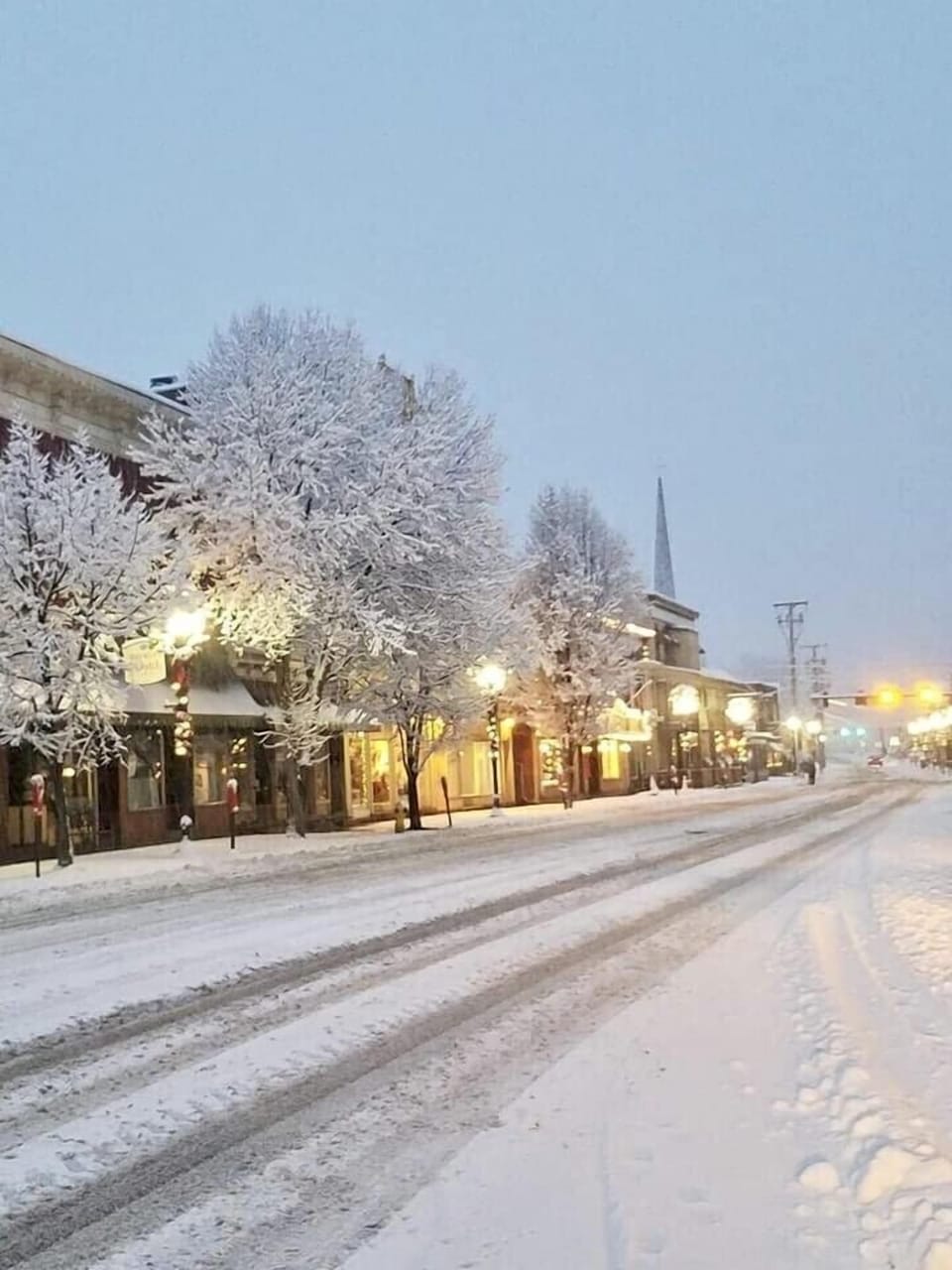 Winter Wonderland on Main Street In the Village of Saugerties 