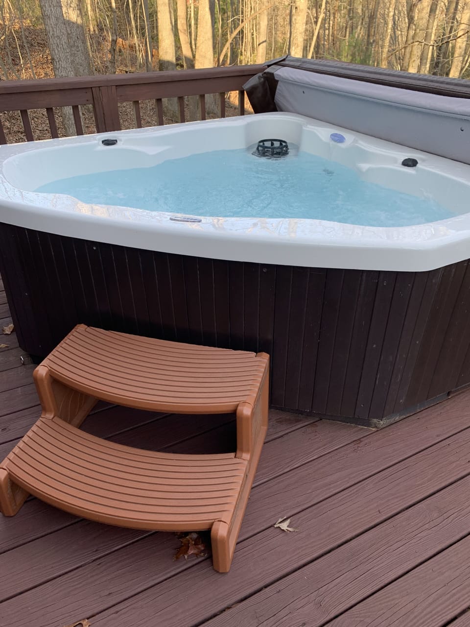 Hot tub on back deck