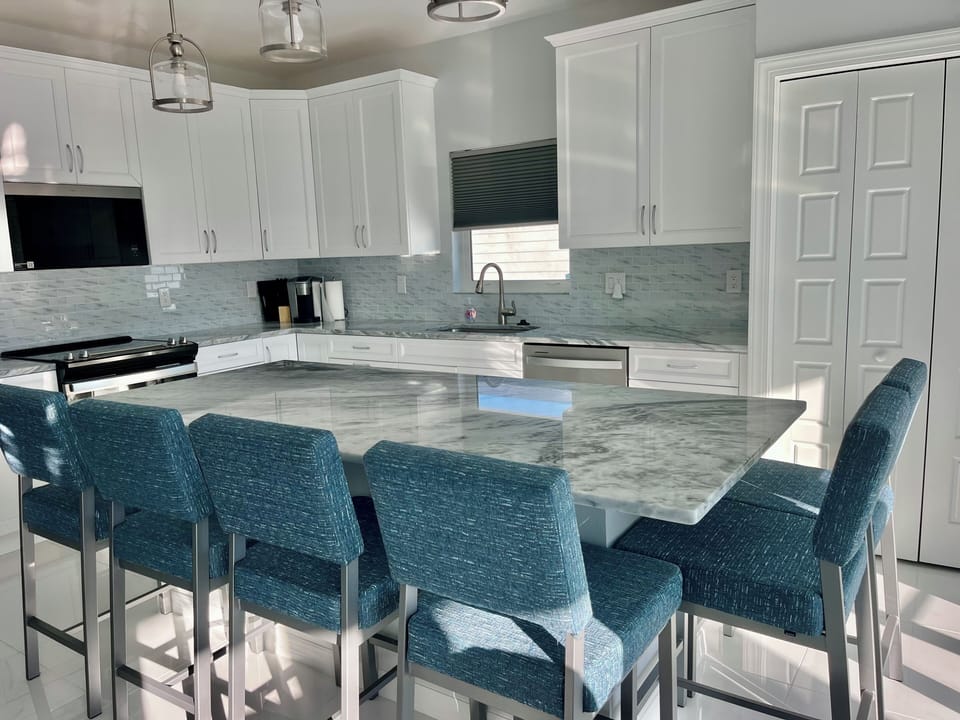 Kitchen. Center island seating 6. Fully equipped.