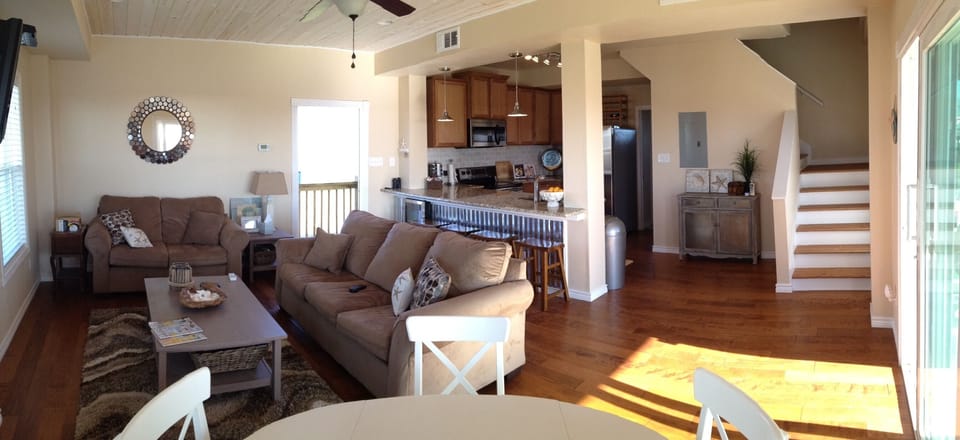 Open Family room and Kitchen