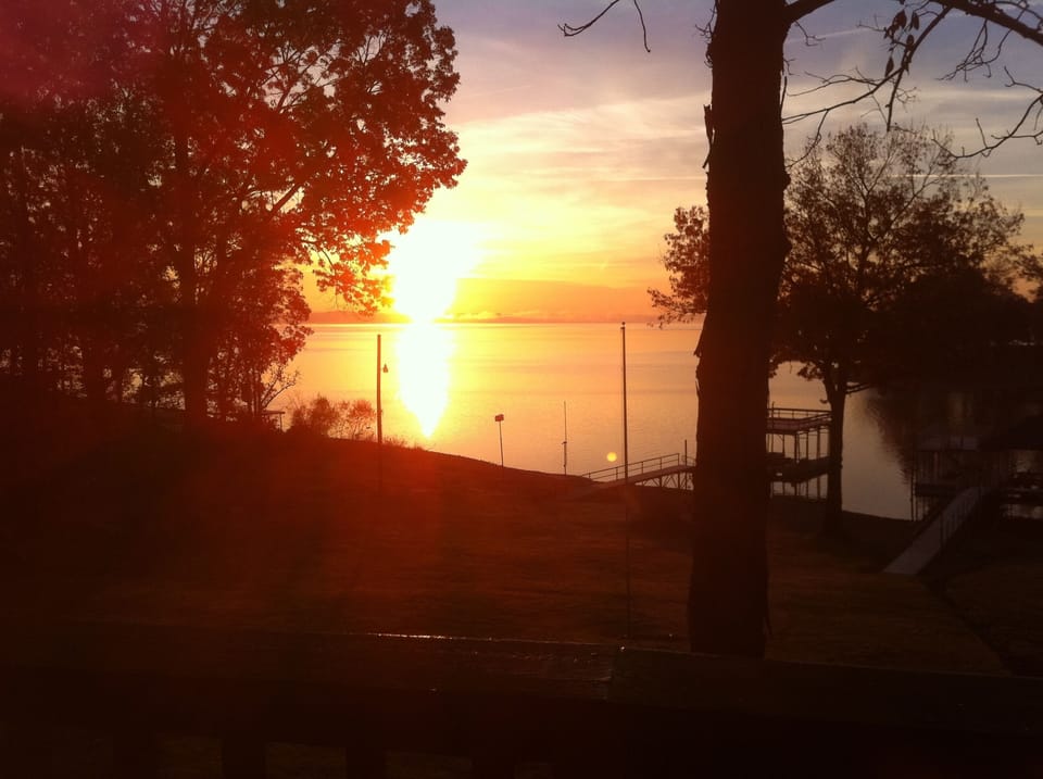 Sunrise from the top porch