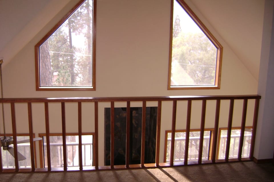 View looking toward lake, from loft.