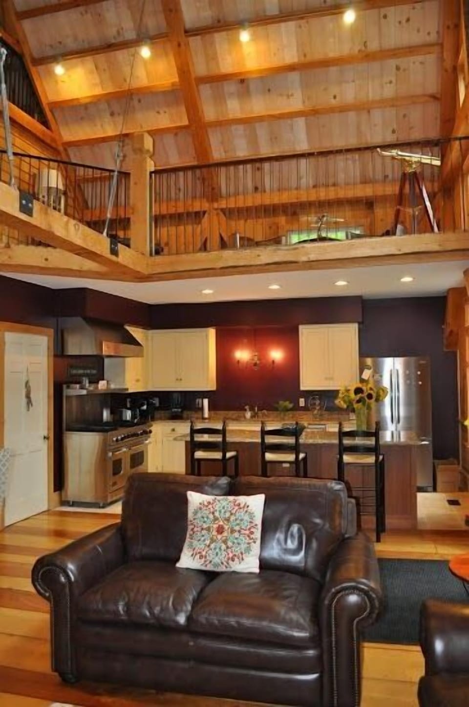 The kitchen and second floor loft.