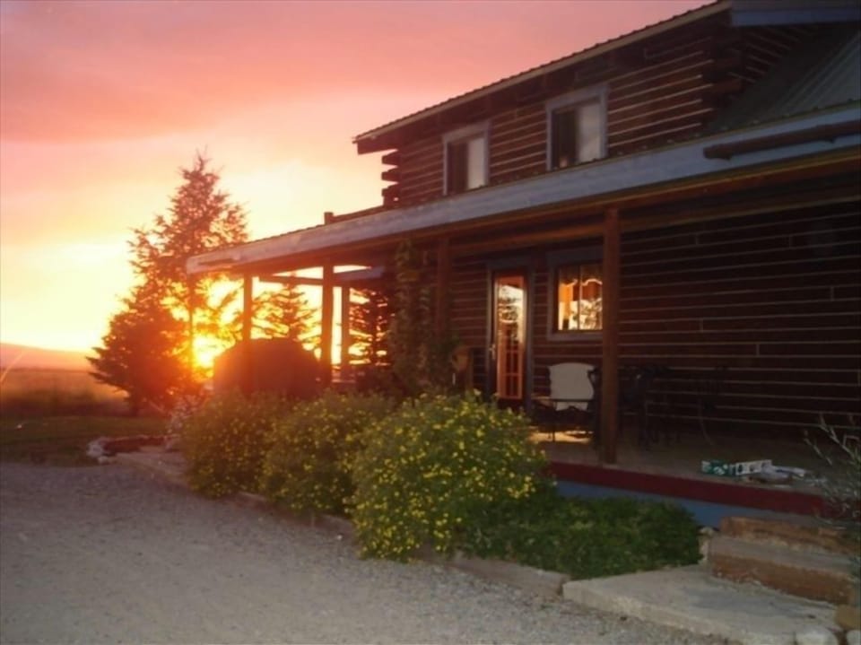 Summer photo of sunset from the cabin