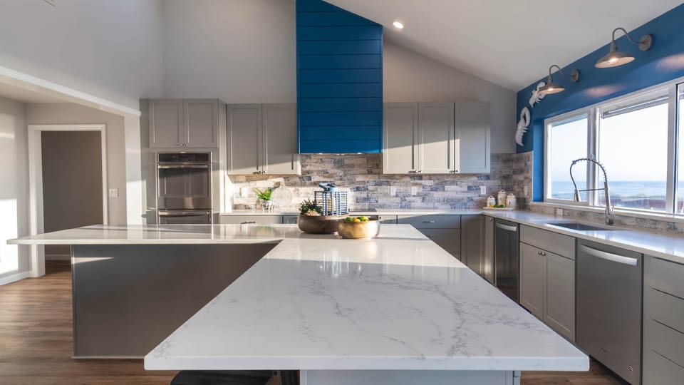 The kitchen is fully stocked with cooking essentials and two dishwashers