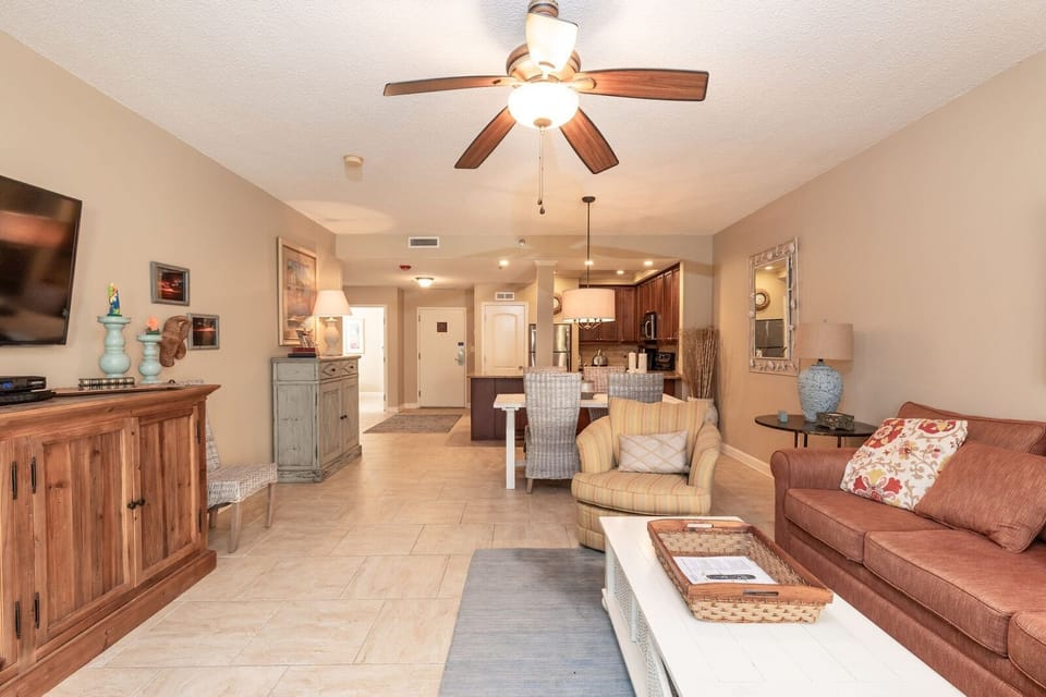 Living Room, Dining and Kitchen