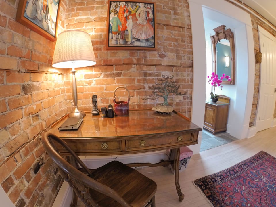 Desk area in hallway